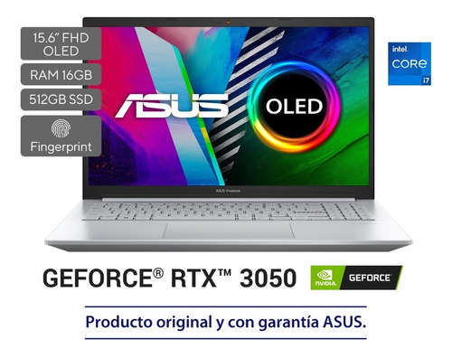 Portatil Asus Pro 15 Oled Corei7-11370h 16gb 512 Ssd Rtx3050