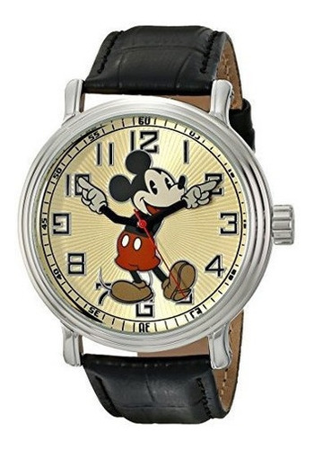 Disney 56109 Vintage Mickey Mouse Reloj Para Hombre Con Band