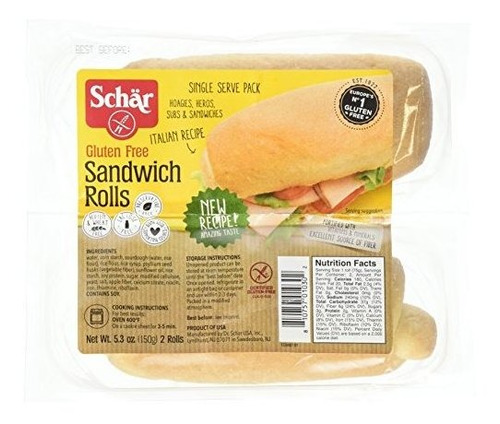 Schar Par Al Horno Sub Sandwich Rodillo De Pan, 5,3 Onza - 6