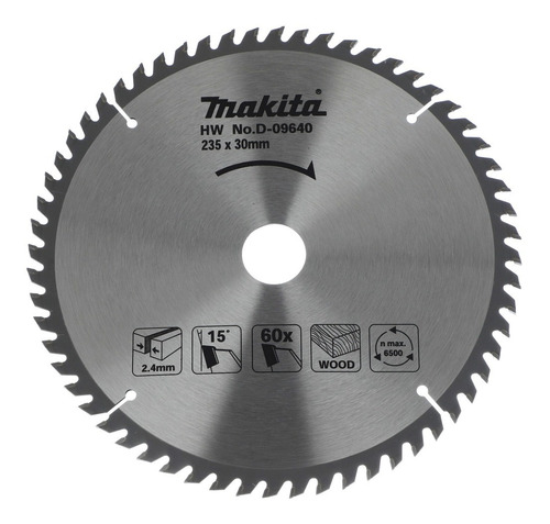 Disco Sierra Circular Makita D-09640 9'' 235mm 60d Madera Bb