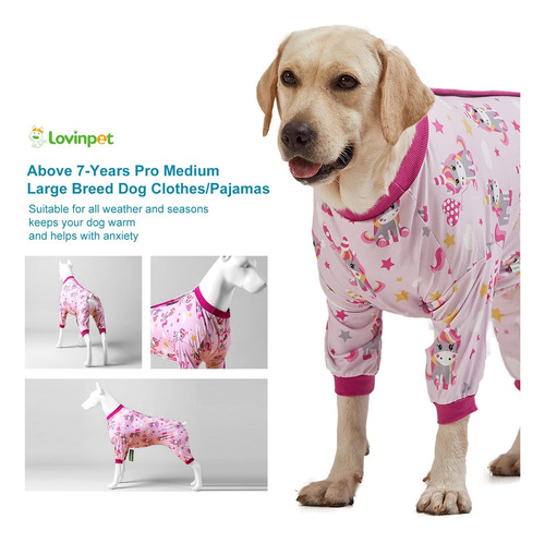 Camisa De Perro Lovinpet Para Perros Grandes, Tejido Elástic