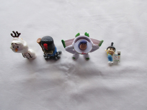 Lote De 4 Muñequitos De Colección: Minios, Frozen, Toy Story (Usado)