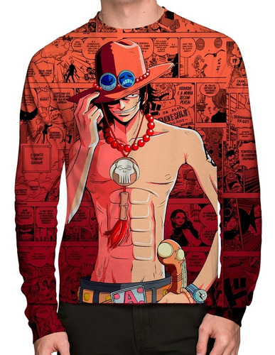 Camisa Manga Longa One Piece Ace
