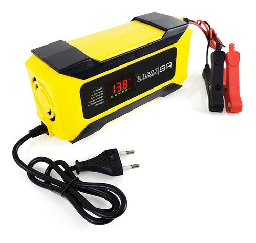 Imagem 5 de 9 de Carregador De Bateria Portatil Carro Moto 12v 8ah Automotivo
