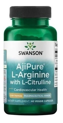 L Arginina Citrulina Ajipure 60 Caps Swanson Envio Gratis