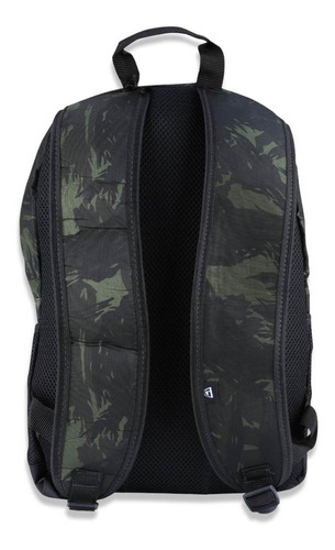 Mochila Escolar New Era Militar Camuflada Fullprint 18l Cor Verde-musgo