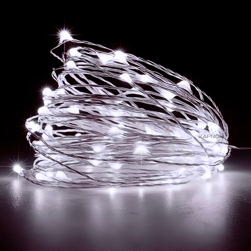 Fio De Fada 30 Led 3metros C/pilhas Luz Branco Quente E Frio