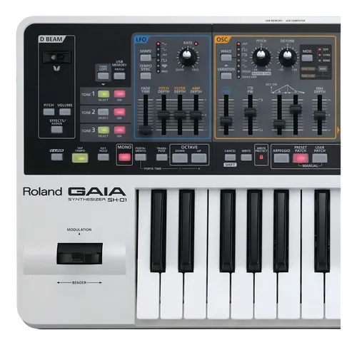 Teclado Roland Gaia Sh-01 Sintetizador Branco 37 Teclas