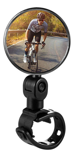 Espelho Retrovisor Para Bicicletas 5cm Ajustável 360º Preto