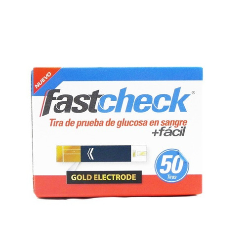 Tiras Tirillas Glucometria Fastcheck Caja X 50 Unidades