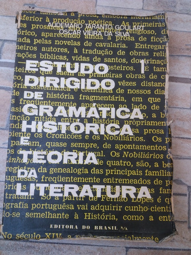 Livro Estudo Dirigido De Gramatica Histórica E Teoria Da Lit