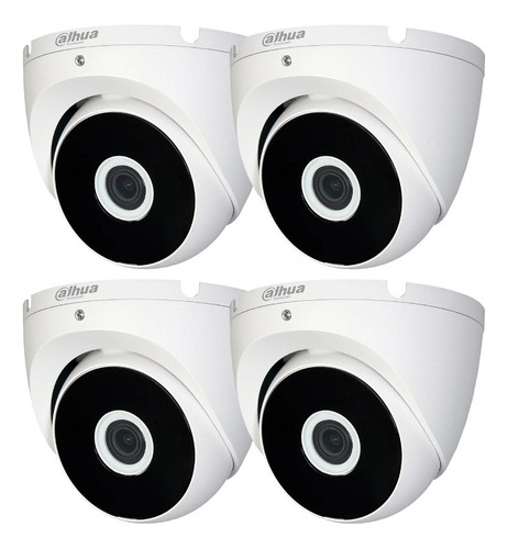 Cámara Dahua Hdcvi Domo 2mp 1080p 3.6mm Ir20 Metálica Pack 4