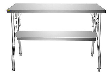 Vevor Folding Work Prep Table Stainless Steel With Under Oah