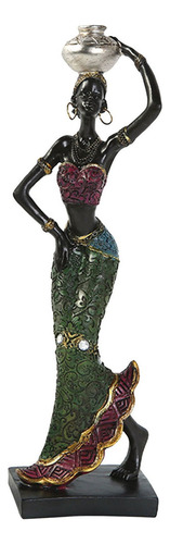 Mujeres Africanas Figura Arte Estatuas Lady Black Figurita