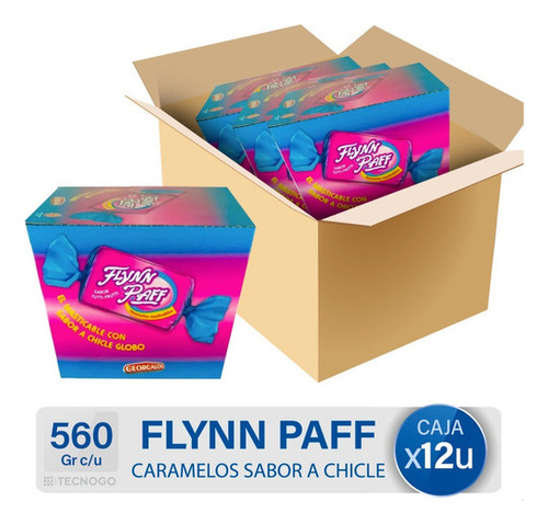 Caramelos Flynn Paff Tutti Frutti Sin Tacc Caja X70