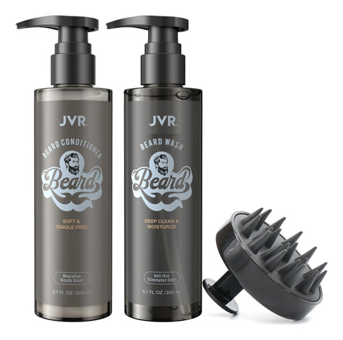 Jvr - Juego De Acondicionador Hidratante Para Barba Y Barba