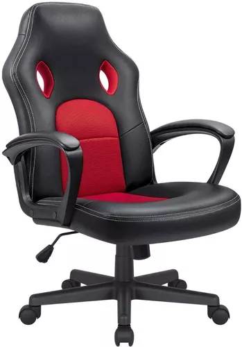  Befdw Silla de escritorio sin ruedas, silla de oficina, sin  ruedas, sillas de oficina con brazos, silla de juegos, sin ruedas (rojo) :  Productos de Oficina