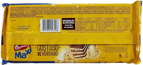 Biscoito Wafer Cookies Maxi Bauducco 117g