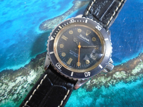 Bulova Oceanographer Automatic Diver Black Dial 666 Feet