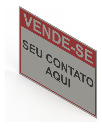 Placa Vende Aluga 60x45cm Acm 3mm Adesivado Casa Condomínio