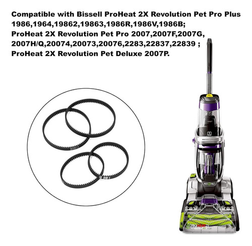 Correas De Transmisión Para Aspiradora Compatible Bissell Pr