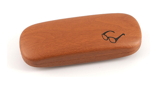 Funda De Gafas Rígida De Grano De Madera Portátil Para [u]