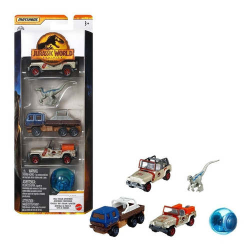 Matchbox Escala 1:64 Pack Jurassic World Dominion Set (5)