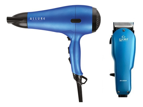 Kit Para Peluqueria Secador Allure + Maquina Cortadora Gama 