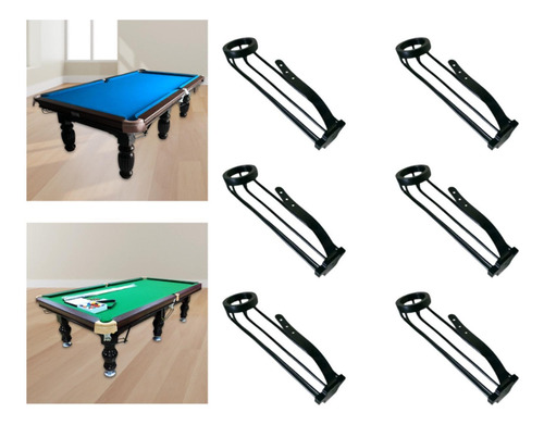 Rieles De Bolsillo Para Mesa De Billar, 6 Piezas, Estilo D