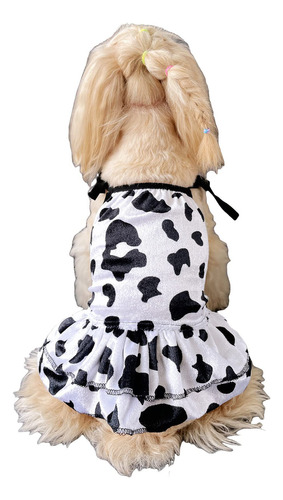 Qwinee Vestidos De Perro Con Estampado De Vaca, Falda, Ropa