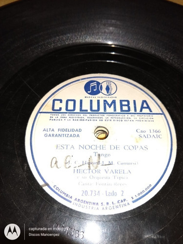 Pasta Hector Varela Herrera Columbia C125