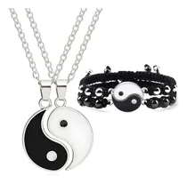 Comprar Pulseras Trenzada Ajustable Yin Yang Promesa De Amor 2und
