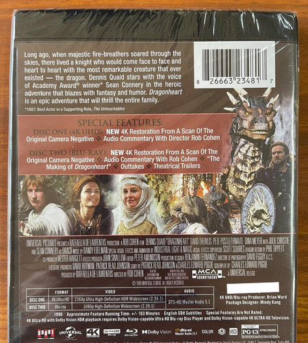 4k + Bluray Coração De Dragão - Dennis Quaid - Lacrado