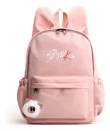 Mochila Hantuan Stray Kids Con Orejas De Conejo, Bonita Y Pe