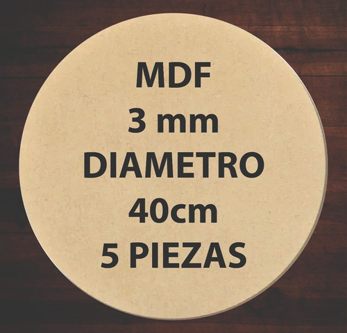 5 Circulos 40cm Mdf 3mm, Porta Vaso, Base Para Pastel,