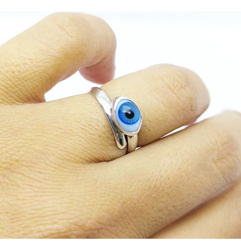 Anillo ojo turco plata sales
