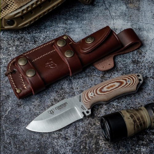 Cudeman Boina Verde Mini (bolher) Micarta Marron