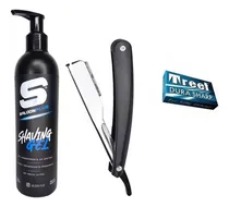 Comprar Kit Afeitado Shaving Gel De Afeitar 300 Ml + Navaja + Filos