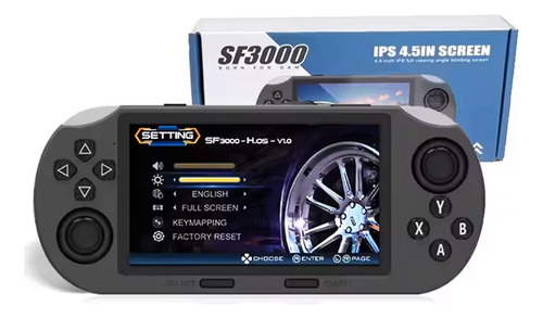 Portátil Sf3000 With 4.5 inch Ips Screen, with 20000+ Games In Memory Memory Of 64gb, with 2 Soportes, compatible A Joystick Control Inalambrio