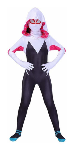 Riekinc Superhero Mujer / Niños Body Negro Halloween Cospla