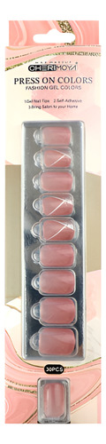 Press On Tips Autoadhesivo Cuadradas Cherimoya 30u Zh254 Zh254