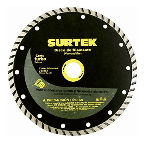 Surtek 123461 Disco De Diamante Corte Turbo, 4 1/2 