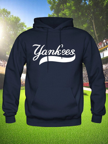 Sudadera New York Yankees Mlb Hoodie Capucha Con Cangurera