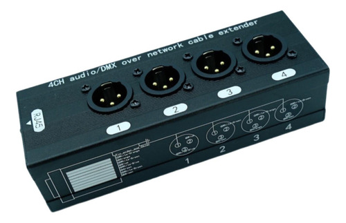 Ethernet Extender Ethernet Box De 4 Canales Xlr 11 Hombre