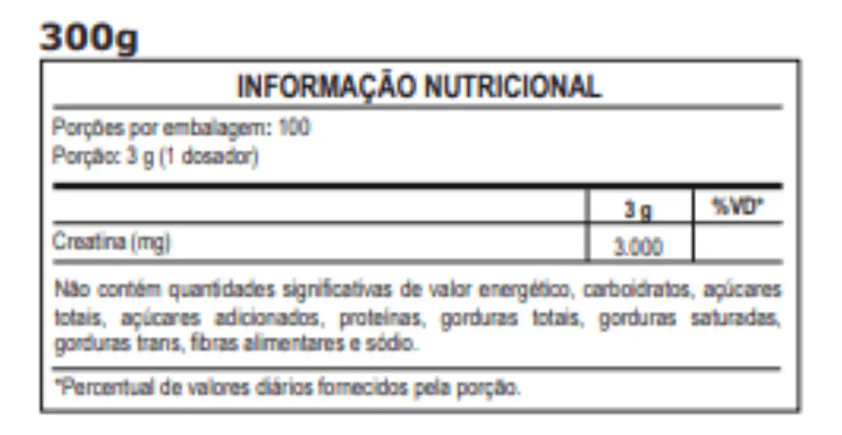 Creatina monohidratada 300g 100% pura Probiotica