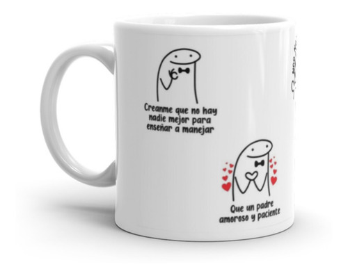 Taza Meme Flork - Ludovico Aprendiendo A Conducir Blanco