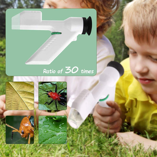 Kit De Aventura Niños 16 Prismáticos Brújula Linterna Lupa M
