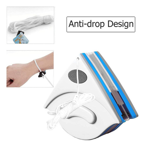 Herramienta Magnética Para Limpiar Ventanas De Vidrio, Limpi Color Blanco