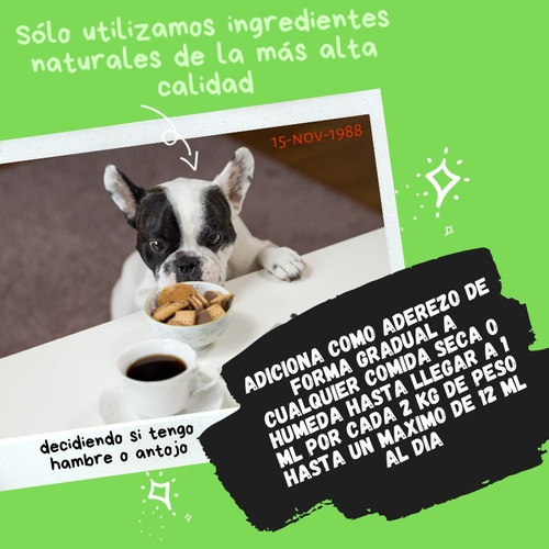 Aceite De Pescado P/ Perro Premium Espirulina Curcuma 250ml