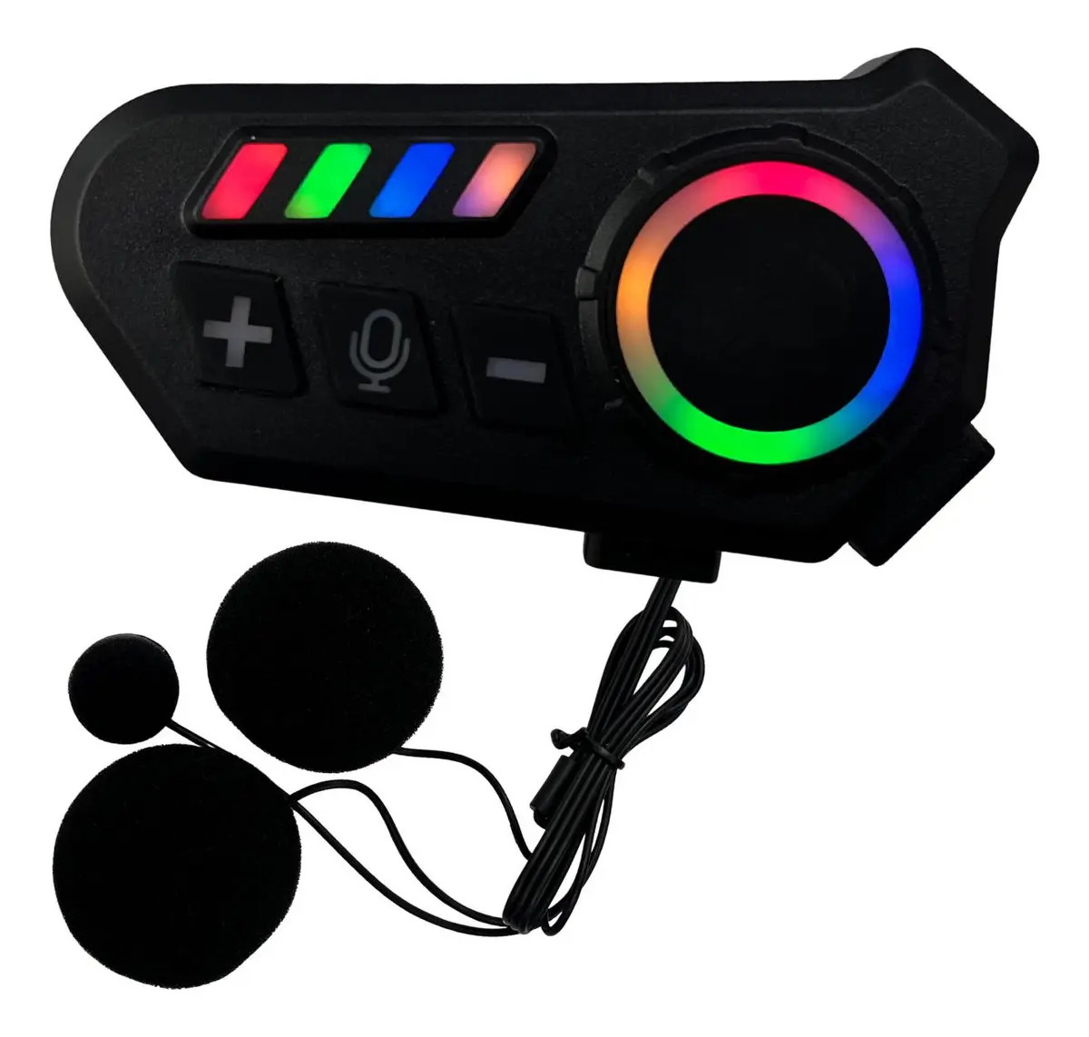 Fone Ouvido Microfone Capacete Moto Bluetooth Controle Voz
